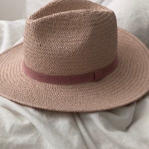 Aritzia Pink Straw Hat